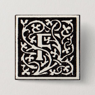 Monogram van de Nieuwe Titel Vierkante Button 5,1 Cm