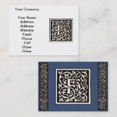 Monogram van de Nieuwe Titel Visitekaartje (Voorkant / Achterkant)