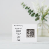 Monogram van de Nieuwe Titel Visitekaartje (Staand voorkant)