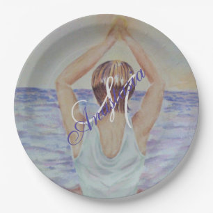 MONOGRAM VAN DE PARTIJ SOLACE & SERENITY PAPIEREN BORDJE