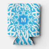 Monogram van de stervis van het strand Koraal Ref Blikjeskoeler (Voorkant)