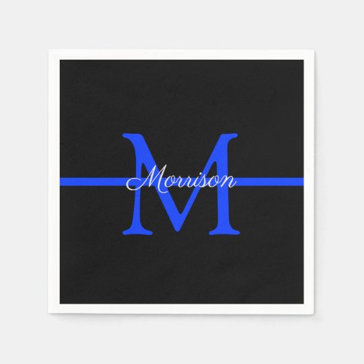 Monogram van de Thin Blue Line Police Retiting Par Servet (Voorkant)