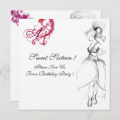 MONOGRAM VAN DE ZWITTE PARTIJ, rood zwart en goud Kaart (Voorkant / Achterkant)