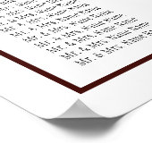 Monogram van het Bourgogne Floral Wedding Seating  Poster (Hoek)