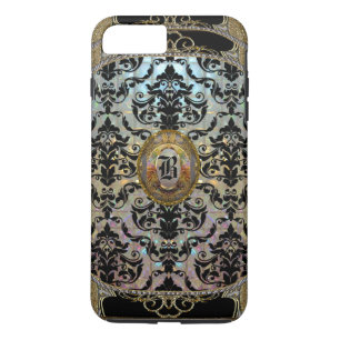 Monogram van het Damast van Halleesham het iPhone 8 Plus / 7 Plus Hoesje