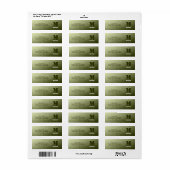 Monogram van het groene, geometrisch maaspatroon v etiket (Full Sheet)