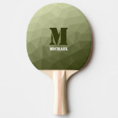 Monogram van het groene, geometrisch maaspatroon v tafeltennisbatje (Voorkant)