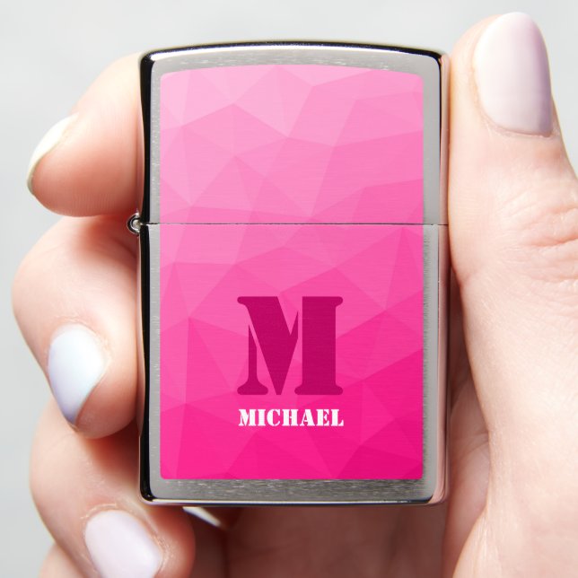 Monogram van het hete roze gradiënt van het Geomet (In Hand)