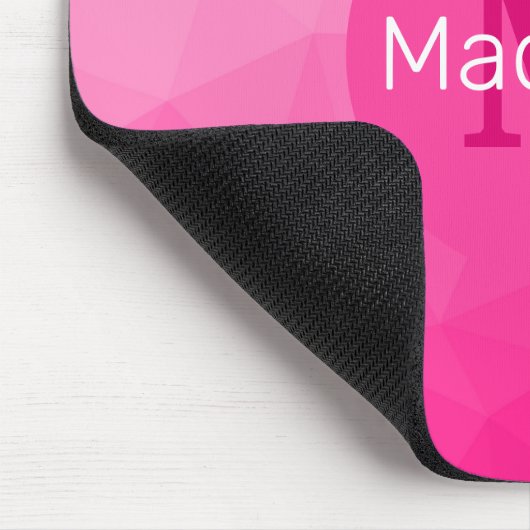 Monogram van het hete roze gradiënt van het Geomet Muismat (Hoek)