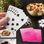 Monogram van het hete roze gradiënt van het Geomet Pokerkaarten (Insitu)