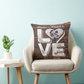 Monogram van het Lijst van het Hart van de Foto Kussen (Stoel)