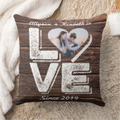 Monogram van het Lijst van het Hart van de Foto Kussen (Deken)