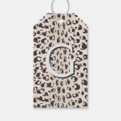 Monogram van het moderne kathedaap cadeaulabel (Voorkant)