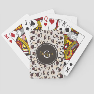 Monogram van het moderne kathedaap pokerkaarten