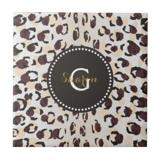 Monogram van het moderne kathedaap tegeltje