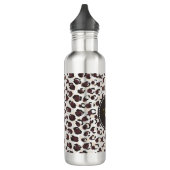 Monogram van het moderne kathedaap waterfles  (Links)