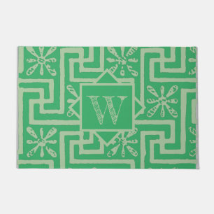 Monogram van het moderne ontwerp grieks belangrijk deurmat