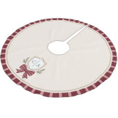 Monogram van het paar Crest Bow Kerstboomrok Kerstboom Rok (Gekanteld)