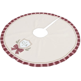 Monogram van het paar Crest Bow Kerstboomrok Kerstboom Rok