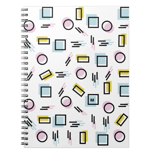 Monogram van het Patroon van de Vormen van de Notitieboek (Voorkant)