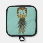 Monogram van tropische ananasvruchten pannenlap (Voorkant)