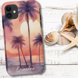 Monogram van tropische handpalmen iPhone 11 hoesje