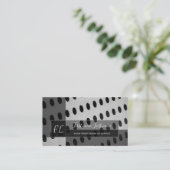Monogram vast abstract geperforeerd bord visitekaartje (Staand voorkant)