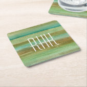 Monogram | Velden in voorjaar I Vierkante Kartonnen Onderzetter (Schuin)