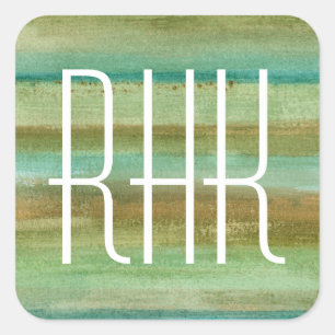 Monogram   Velden in voorjaar I Vierkante Sticker