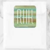 Monogram | Velden in voorjaar I Vierkante Sticker (Tas)