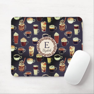 Monogram Venti Coffee Lover Herfst Donker Paars Muismat