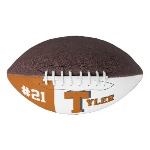 Monogram Verbrand Oranje & Wit American Football