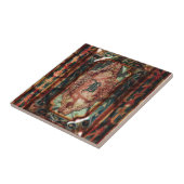 Monogram verouderd monogram marmer  agate tegeltje (Zijkant)