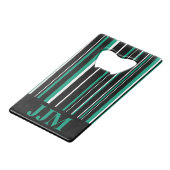 Monogram vert émeraude, noir, rayure code-barres (Devant Angle)