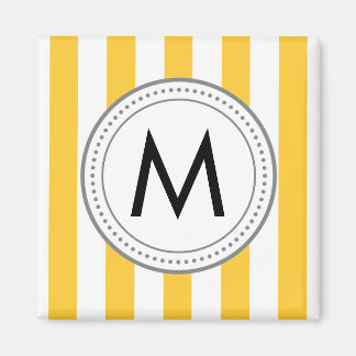 Monogram Vertical Strepen Magneet - geel