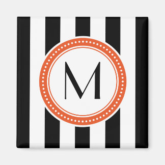 Monogram Verticale Strepen Magneet - koraal