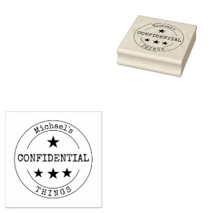 Monogram Vertrouwelijk Rubberstempel