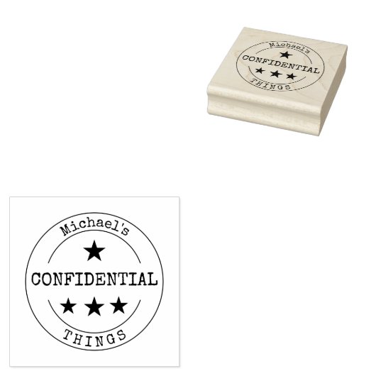 Monogram Vertrouwelijk Rubberstempel (Gestempeld)