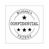 Monogram Vertrouwelijk Rubberstempel Rubberstempel (Afrduk)