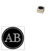 Monogram verzegeling met twee letters 	rubberstempel (Gestempeld)