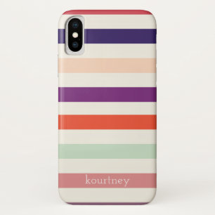 Monogram Vet Stripes iPhone X Hoesje