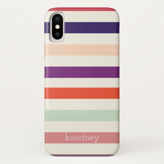 Monogram Vet Stripes Case-Mate iPhone Case (Achterkant)