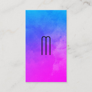 Monogram Vibrant Kleuren Afspraakkaart Afsprakenkaartje