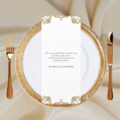 Monogram  Victoriaans Vintage Wedding Menu