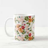 Monogram  Victoriaans Waterverf Floral Koffiemok (Links)