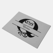 Monogram Vierige Letter Q met de naam Doormat Deurmat (Schuin)