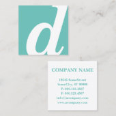 monogram vierkante visitekaartje (Voorkant / Achterkant)