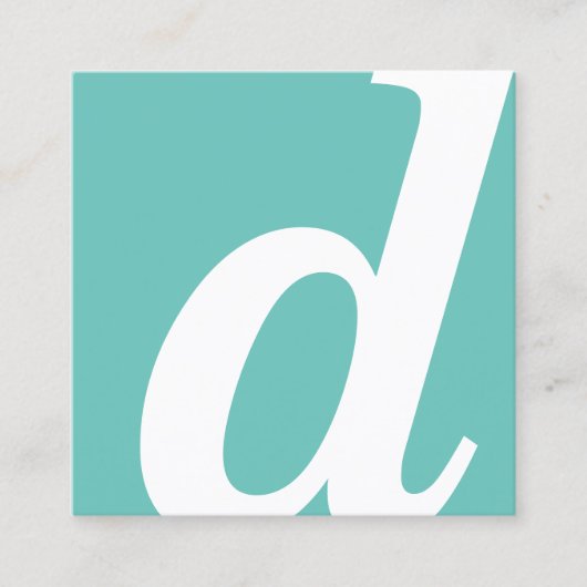 monogram vierkante visitekaartje (Voorkant)