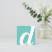 monogram vierkante visitekaartje (Staand voorkant)