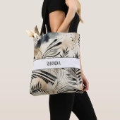 monogram vintage abstracte bladeren tas (Dichtbij)